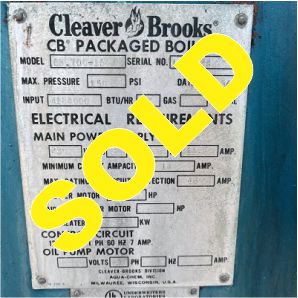 301-FS06211 100 HP CLEAVER BROOKS 1980 NB# 50175 TAG SOLD